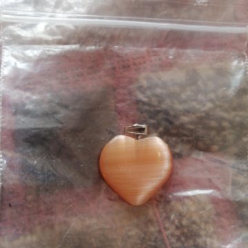Кулон подвеска сердце из камня