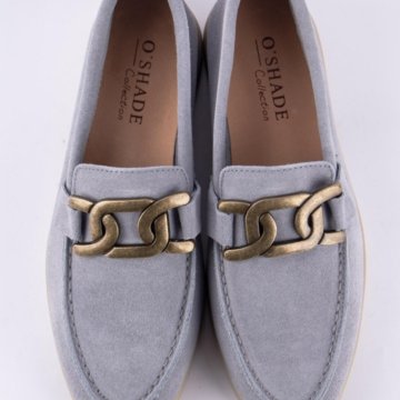 Лоферы женские из натуральной замши / кожи