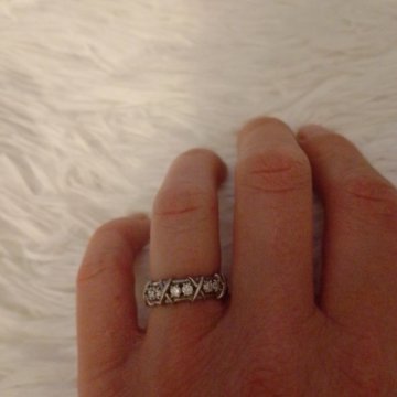 Кольцо серебро 15 размер.