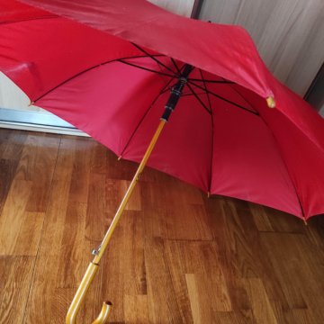 Зонт-трость красный. Новый