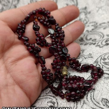Винтаж бусы натуральный гранат СССР