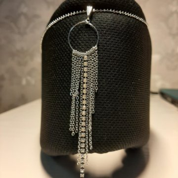 Колье с дорожкой из кристалов