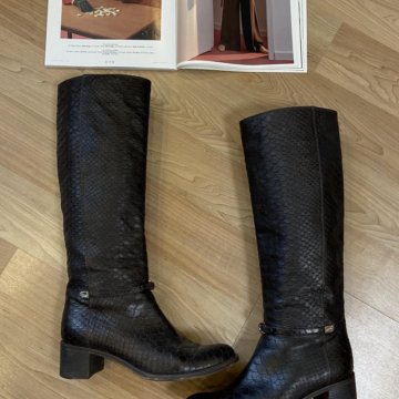 Весенние кожаные сапоги Sergio Rossi (оригинал)