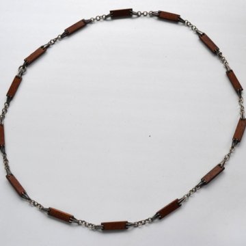 Бусы винтажные, дерево и металл, 70-е гг