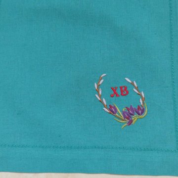 Салфетка пасхальная ручная работа, лён