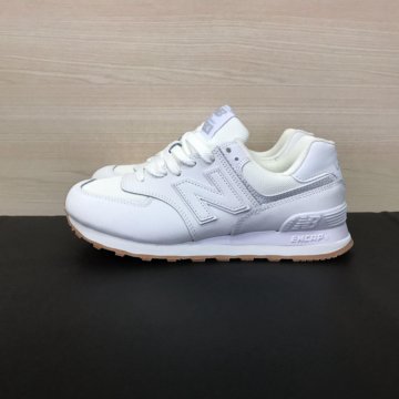 Кроссовки New Balance 574 кожаные белые