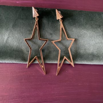 Серьги звёзды большие