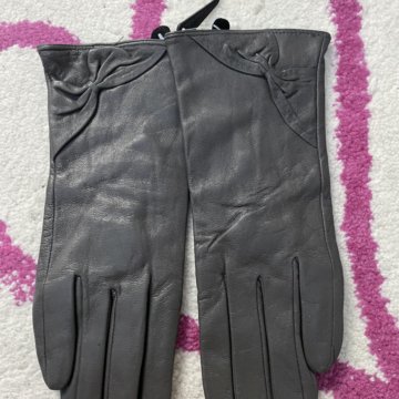 Перчатки кожаные новые 7 1/2