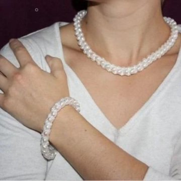 Колье и браслет с биссером