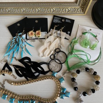 Бижутерия серьги, браслет, колье