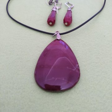 Серьги с кулоном