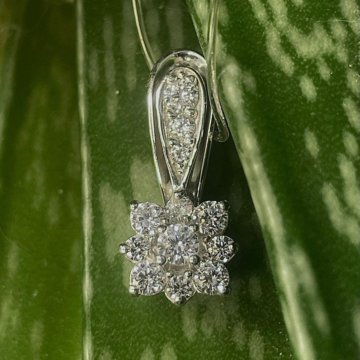 Серебряный кулон с фианитами (925 проба)