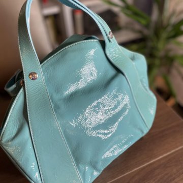 Сумка бирюзовая кожаная