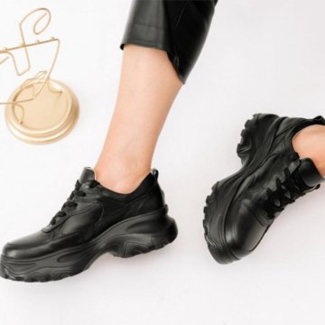 Кроссовки Basarab, черные, натуральная кожа