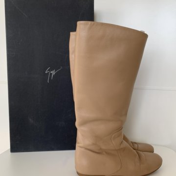 Сапоги GIUSEPPE ZANOTTI DESIGN кожаные бежевые 39