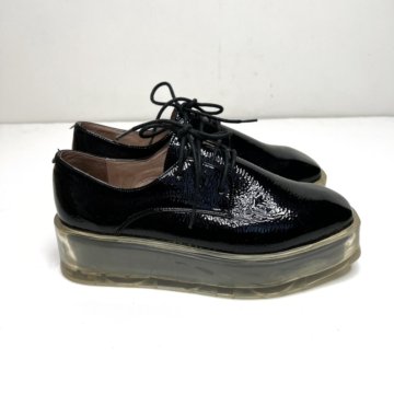 Ботинки черные прозрачная подошва