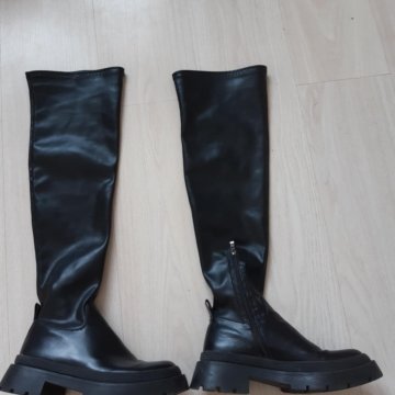 Ботфорты кожа