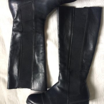 Р.38-38.5/Кожаные сапоги/Весна-осень