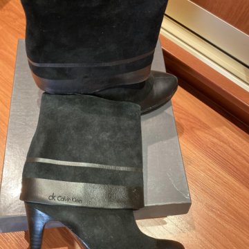 Ботильоны р36 натур кожа/замша