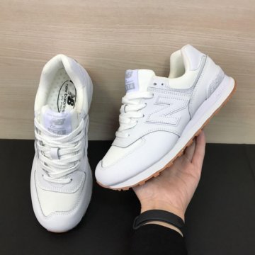 Кроссовки New Balance 574 кожаные белые