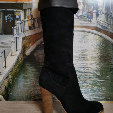 Сапоги натуральная замша