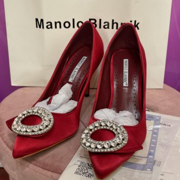 Manolo blahnik Новые туфли шёлк/кожа 38 и 40