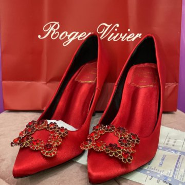Roger viver Новые туфли шёлк/кожа 40 на 39