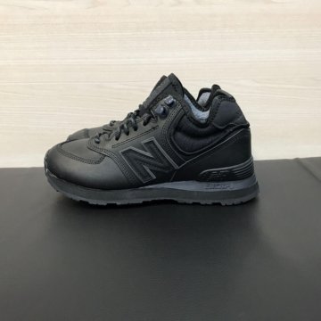 Кроссовки New Balance 574 черные кожаные