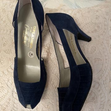 Босоножки р37 замша синие