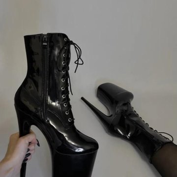 Ботильоны стрипы тройки - Лакированные (Новые)