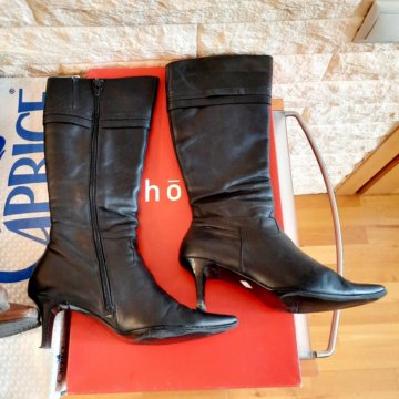 Сапоги черные кожаные женские демисезонные 37 Hogl