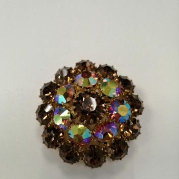 Брошь Брошка Винтаж Чехия Аврора Бореалис