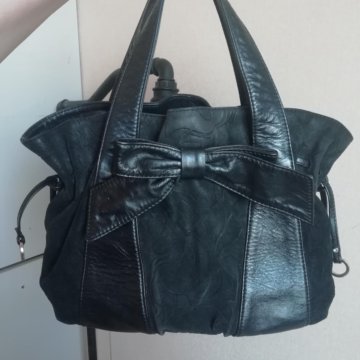 Кожаная сумка с бантом, Италия