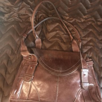 Сумка женская натуральная кожа коричневая 23-14-36