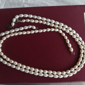 Натуральный жемчуг, две нитки около 25 см, можно н