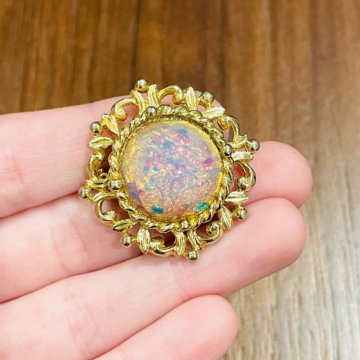 Брошь Англия винтаж позолота