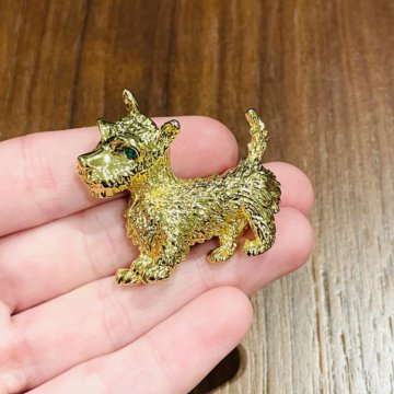 Брошь США винтаж собака