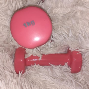 Чудесные розовые гантельки по 1кг 2шт Комплект