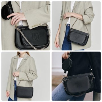 Сумка кожаная а-ля Мультипошет Millz karta