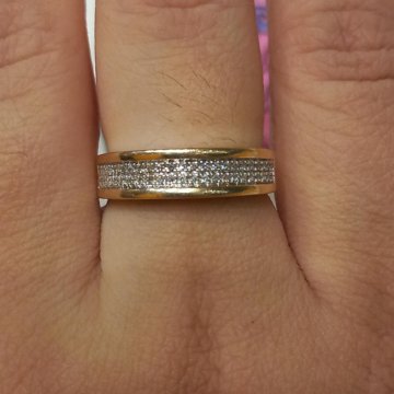 Золотое кольцо с бриллиантами 585 проба