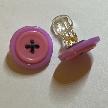 Клипсы серьги пуговицы модные яркие женские