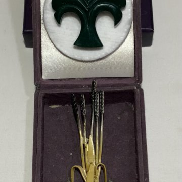 Винтажные броши «растения».