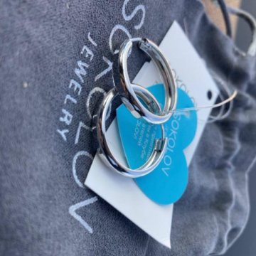 Хорошие серьги, серебряные серьги кольца