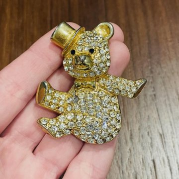 Брошь США винтаж мишка