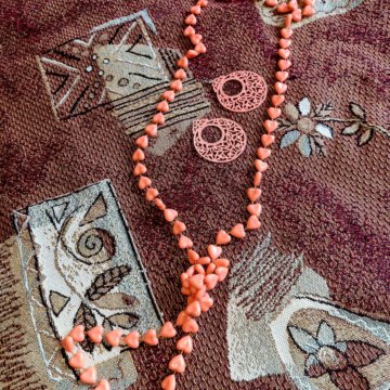 Набор бусы серьги