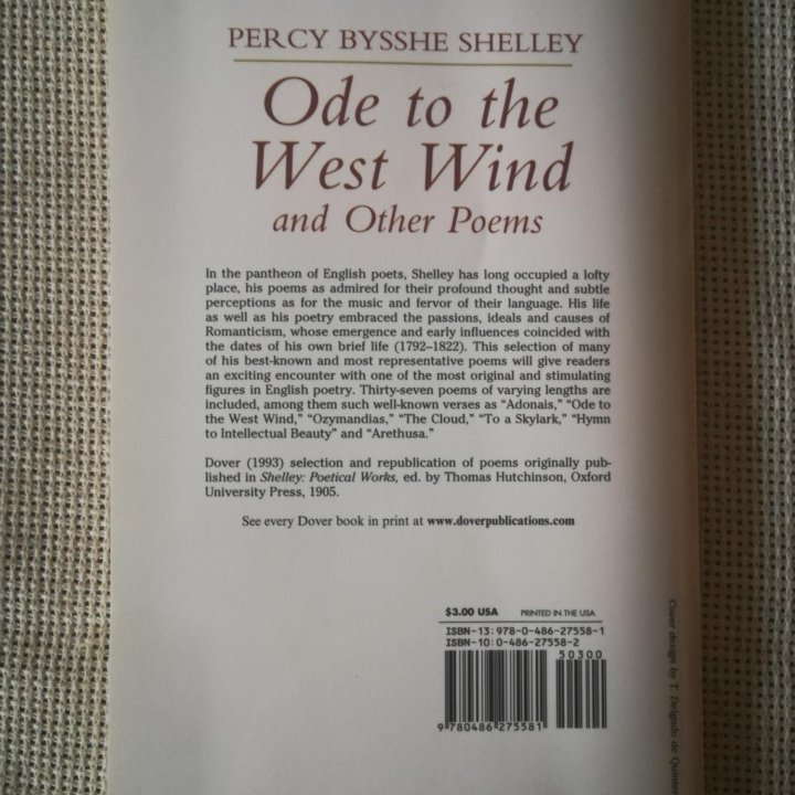 Оde to the west wind. Percy Bysshe Shelley