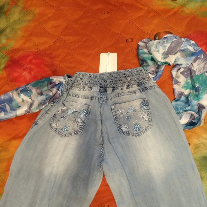 Брючки со стразами