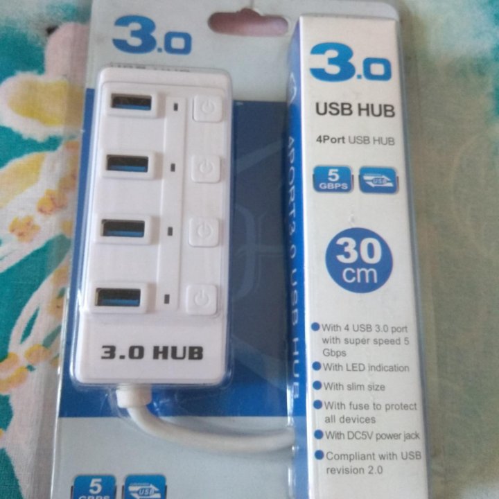 кабель USB HUB на 4 порта