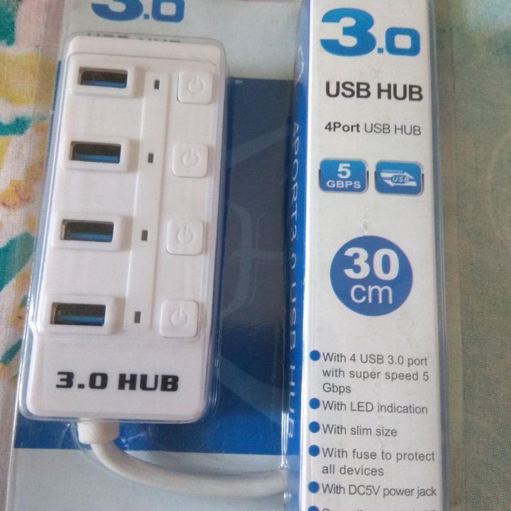 кабель USB HUB на 4 порта