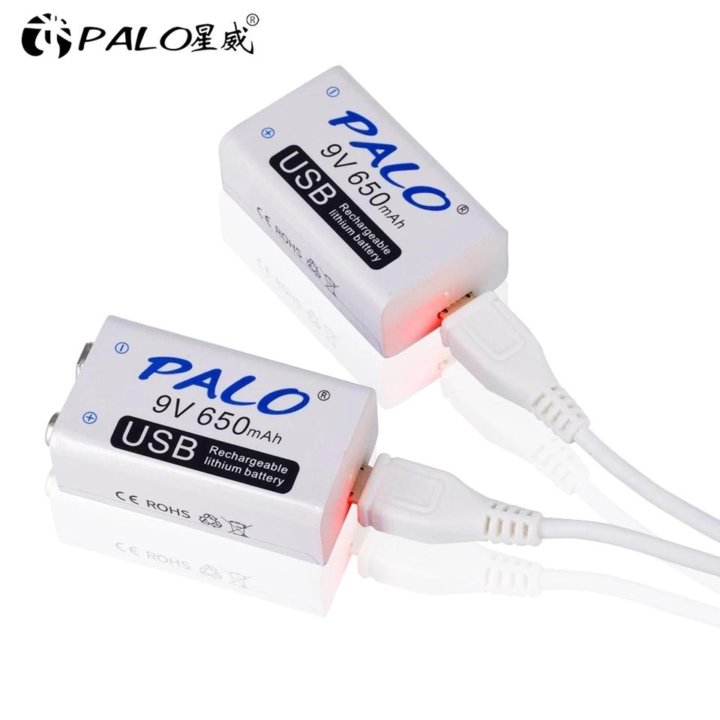 USB Аккумулятор крона 9 В 6F22 PALO Оригинал! 650